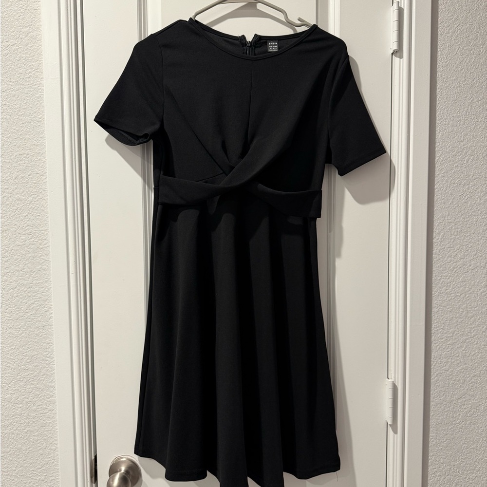 SHEIN Black Fit and Flare Mini Dress maternity